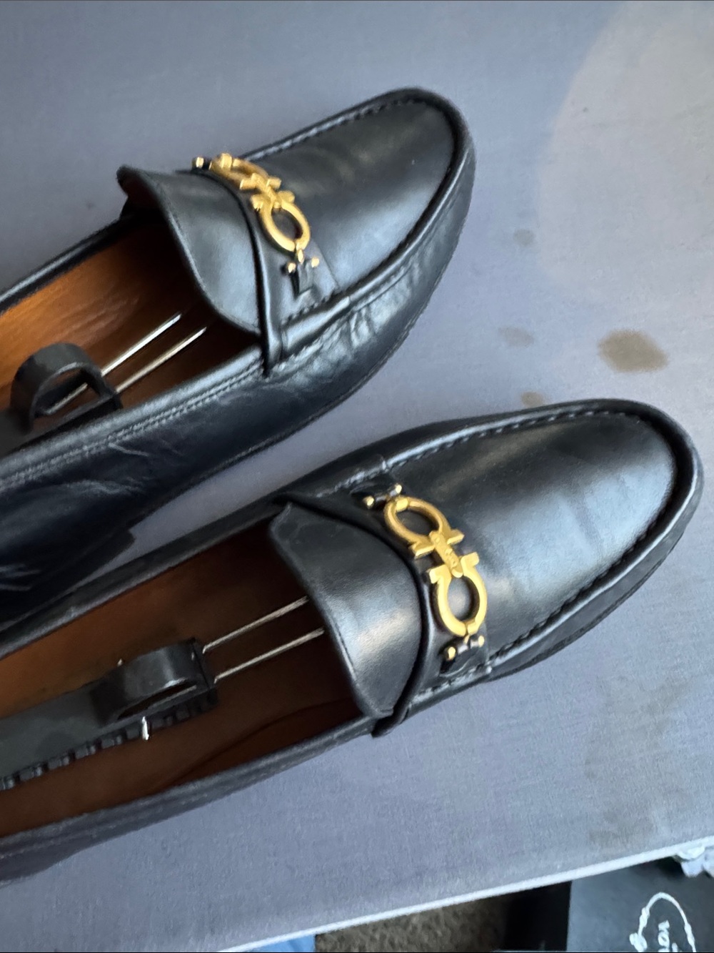 Black Leather Men's Horsebit Loafers